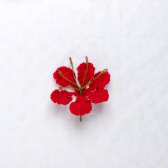 Crochet Brooch - Red Rocket