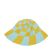 Check Swirl Hat - Yellow Blue
